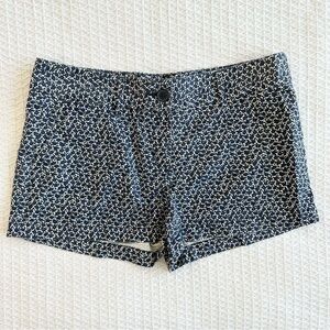 NWT LOFT white and navy floral print shorts